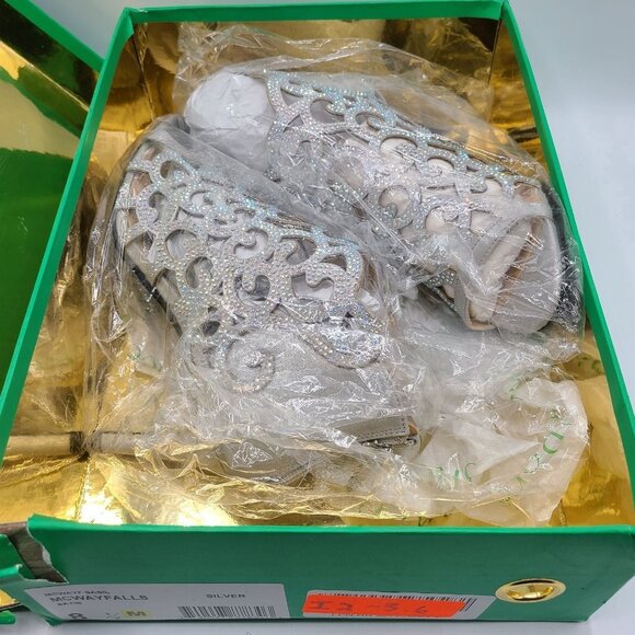 J. Renee Mcwayfalls Silver Dress Sandal High Heel Size 8.5 Shoes - Picture 6 of 10